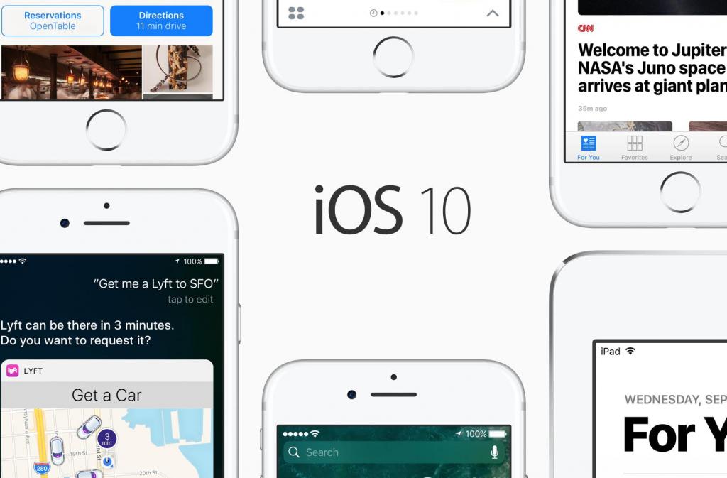 Версия ОС iOS 10