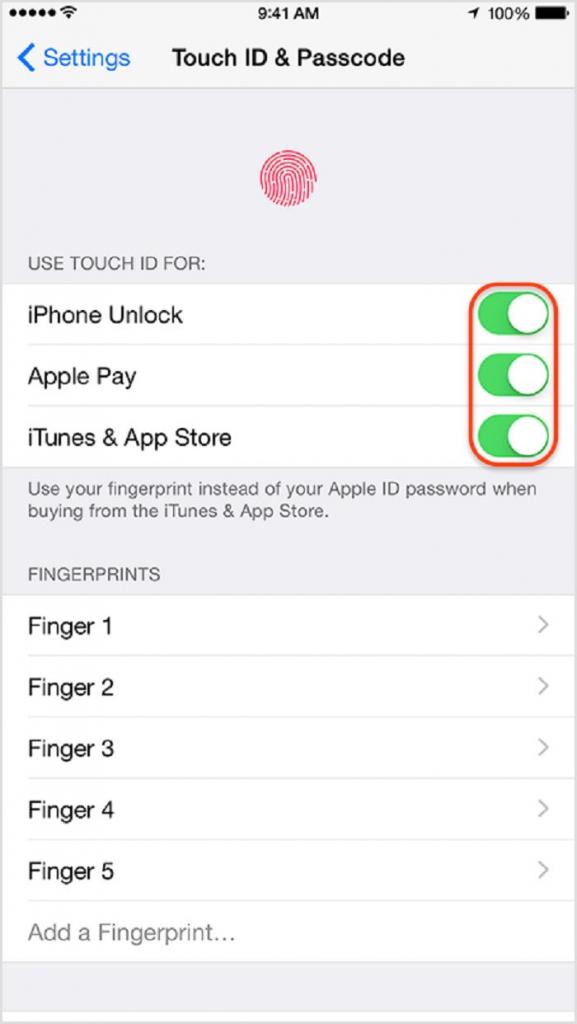 Отключение Touch ID на новой версии iOs 12
